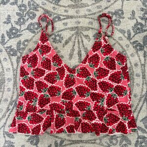 Kortni Jeane Raspberry Ruffle Top